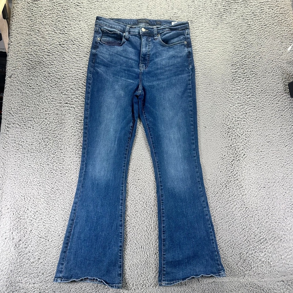 Lucky Brand Stevie Jeans Womens 12 Blue Cotton Denim Flared Bell Bottom Stretch